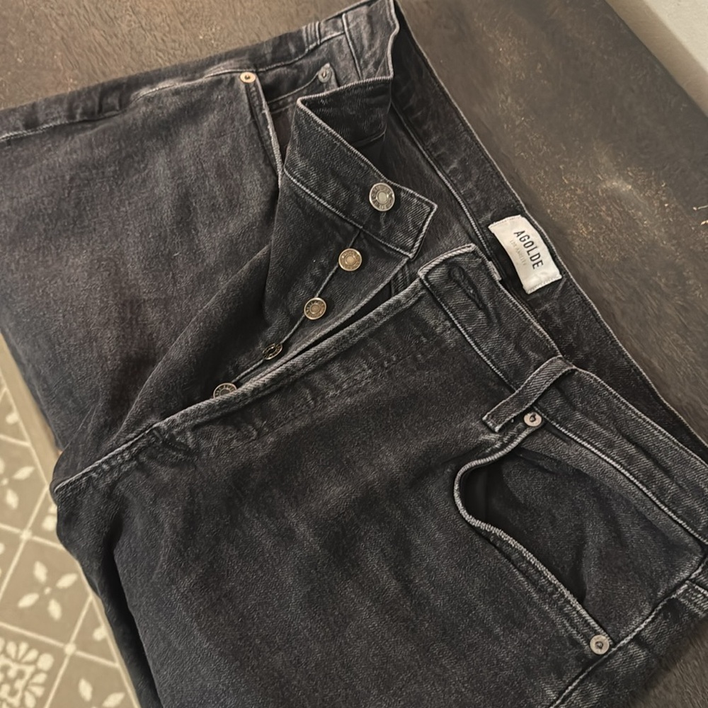 AGOLDE Riley Cropped Slim Straight Jeans